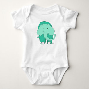 Elephant Personalized  Baby Bodysuit