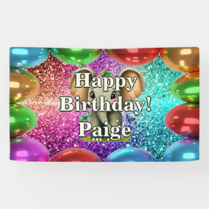 Elephant Personalized character birthday banner