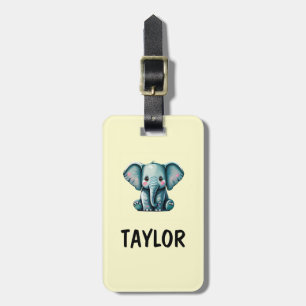 Elephant Personalized Colourful Bag Backpack Luggage Tag