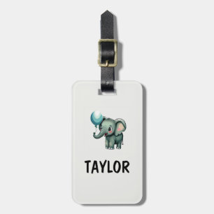 Elephant Personalized Colourful Bag Backpack Luggage Tag