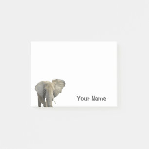 Elephant Personalized Name Safari Animal Post-it Notes