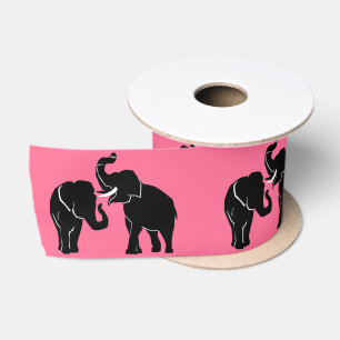 Elephant Pink Ribbon - Customizable Satin Ribbon