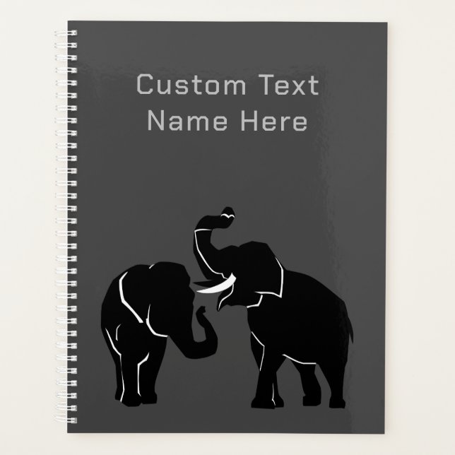 Elephant Planner with Custom Text and Colours (Front)