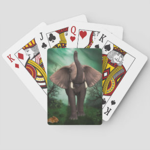 Elephant Playing Cards