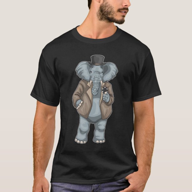 Elephant Poker Poker chips T-Shirt (Front)