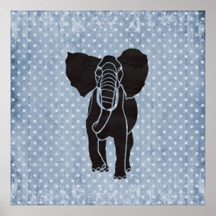 Elephant Polka Poster