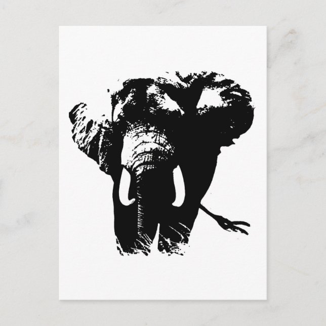 Elephant Pop Art Postcard (Front)