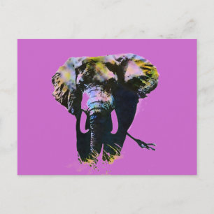 Elephant Pop Art Postcard
