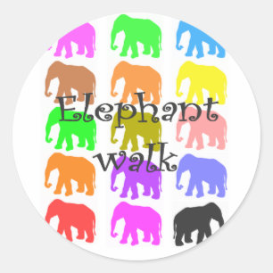 Elephant PopArt Gifts Classic Round Sticker