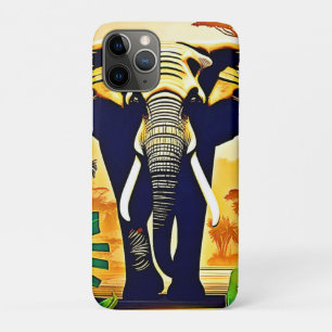 Elephant Portrait Jungle View iPhone 11 Pro Case