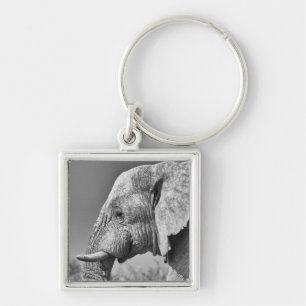 Elephant portrait keychain