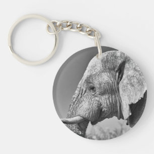 Elephant portrait keychain