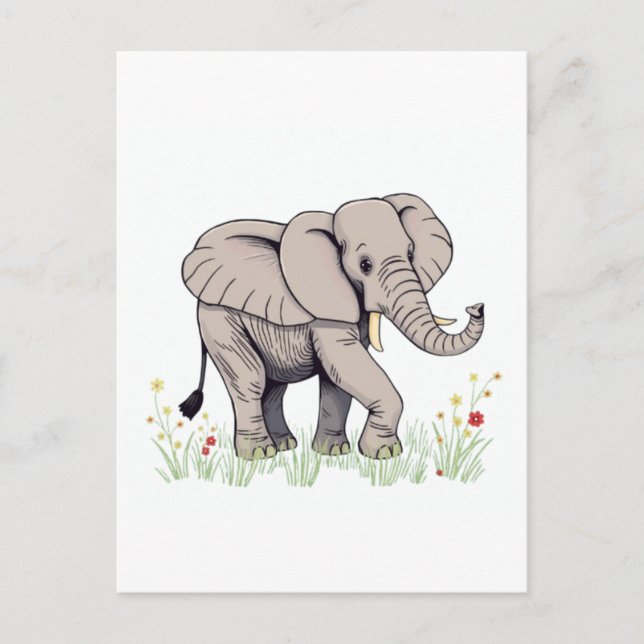 Elephant Postcard (Front)