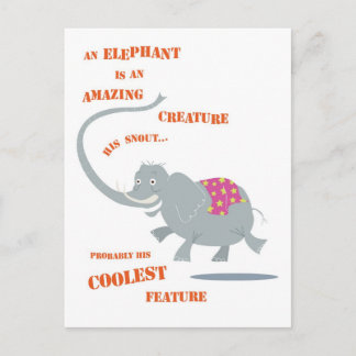 Elephant postcard