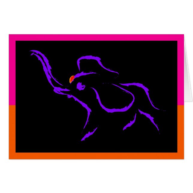 Éléphant pourpre courant (Devant horizontal)