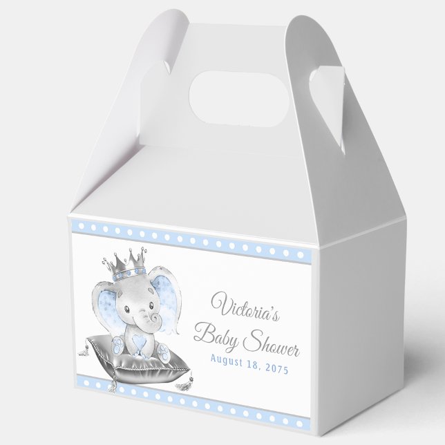 Elephant Prince Baby Shower Favor Box (Creator Uploaded)
