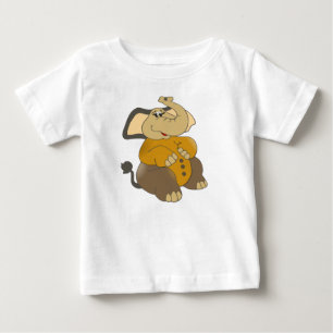 Elephant Print Infant Long Sleeve Baby T-Shirt