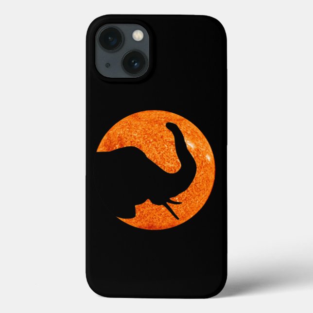 Elephant Profile Solar Eclipse Case-Mate iPhone Case (Back)