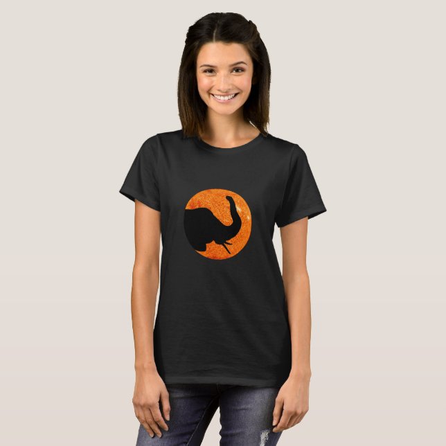 Elephant Profile Solar Eclipse T-Shirt (Front Full)