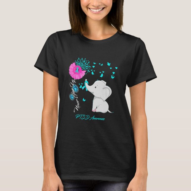 Elephant Ptsd Awareness Elephant T-Shirt (Front)