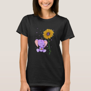 Elephant Purple I ll Remember For You Alzheimer s T-Shirt