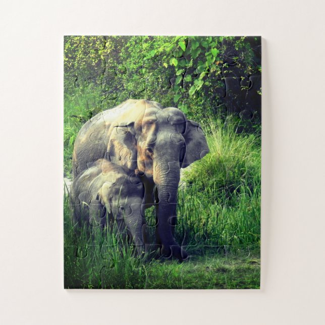 Elephant Puzzle for Kids  (Vertical)