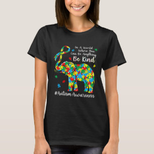 Elephant Puzzle Piece Autism Awareness Month For K T-Shirt