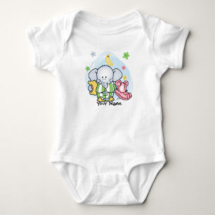 Elephant Pyjamas Baby Bodysuit