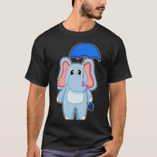 Elephant Raining Umbrella T-Shirt
