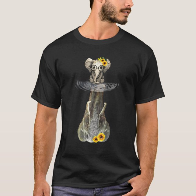 Elephant Reflection Friend Elephant T-Shirt (Front)