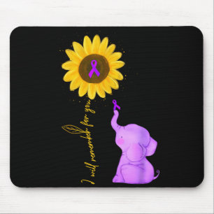 Elephant Remember For Sunflower Alzheimer Purple Mouse Pad