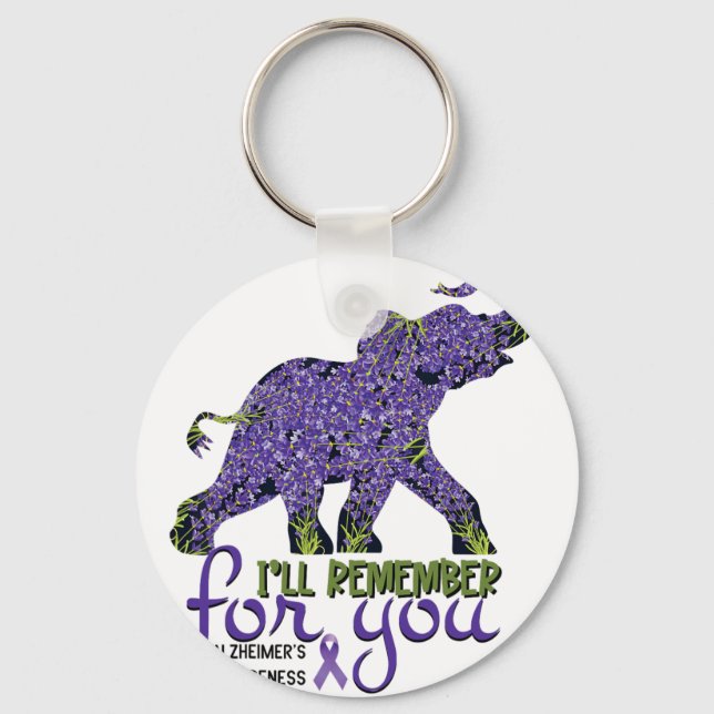 Elephant Remember For You Heimerheimer Heimerheime Keychain (Front)