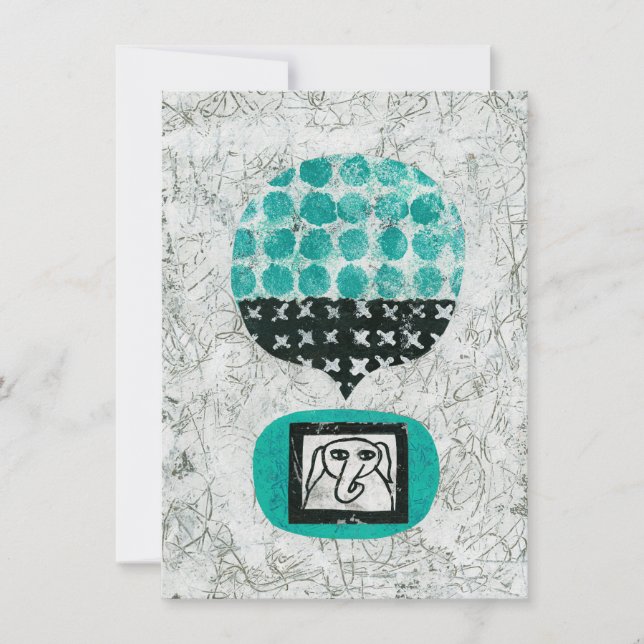 Elephant Remembering Greeting Card (Front)