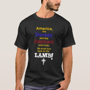 Elephant Republican And Donkey Democrat Lamb Chris T-Shirt