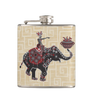 Elephant Rider Hip Flask