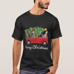 Elephant Rides Red Truck Christmas Pajama T-Shirt