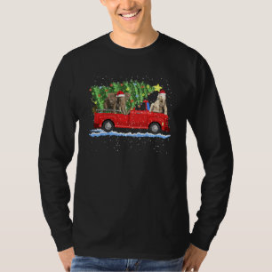 Elephant Rides Red Truck Christmas Tree Xmas T-Shirt