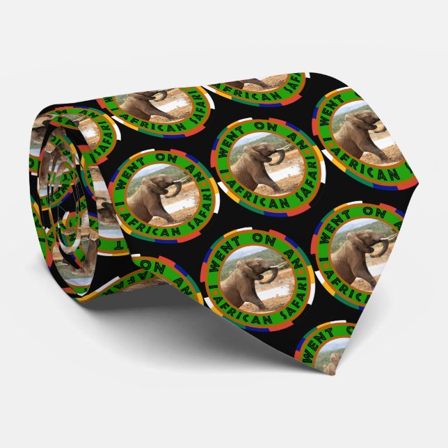 Elephant Rising Africa Circle Neck Tie (Rolled)