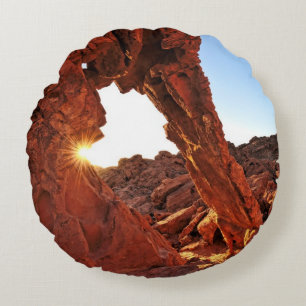 Elephant Rock in the Valley of Fire Round Pillow