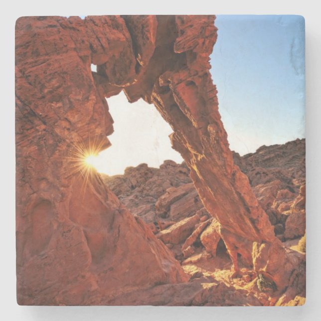 Elephant Rock in the Valley of Fire Stone Coaster (Front)