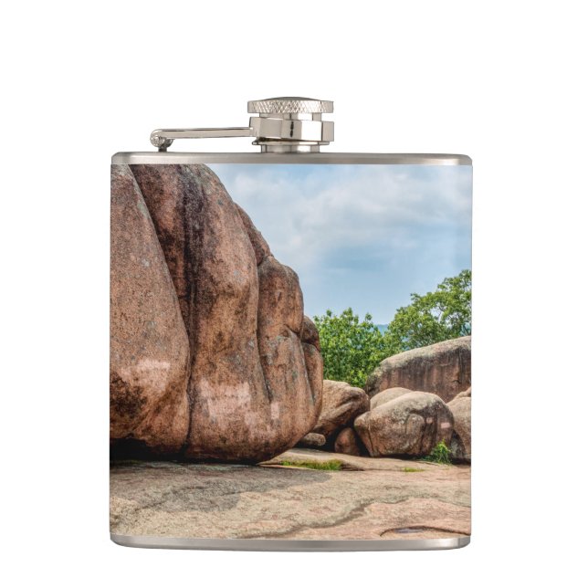 Elephant Rocks State Park Hip Flask (Front)