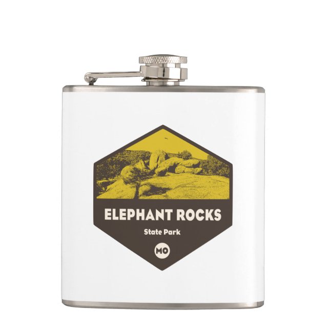 Elephant Rocks State Park Missouri Hip Flask (Front)
