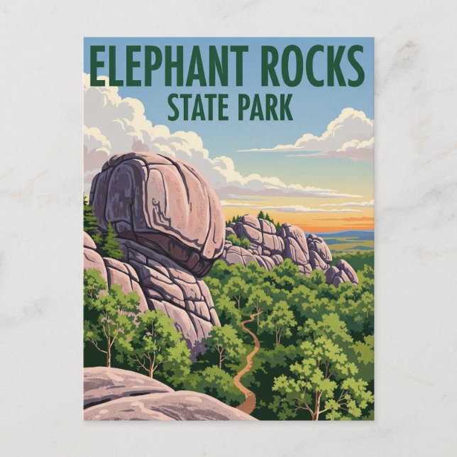 Elephant Rocks State Park Missouri Travel Postcard (Front)