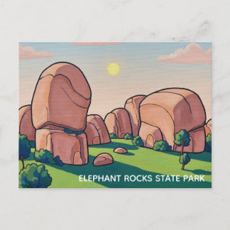 Elephant Rocks State Park Missouri Travel Postcard