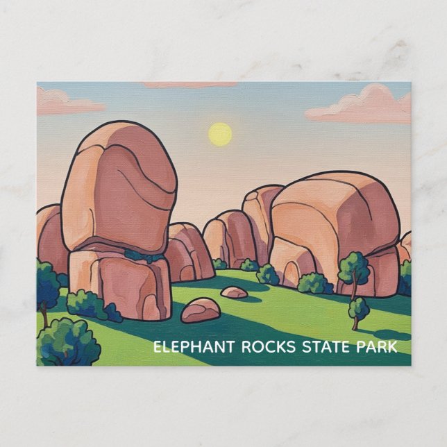 Elephant Rocks State Park Missouri Travel Postcard (Front)