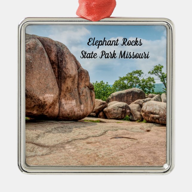 Elephant Rocks State Park Premium Carré Ornement (Devant)