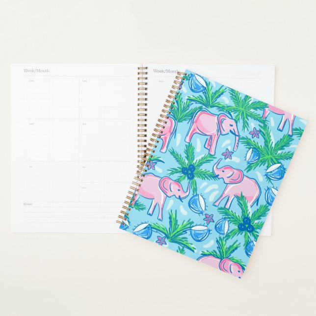 Eléphant rose Preppy (Devant avec enveloppe)