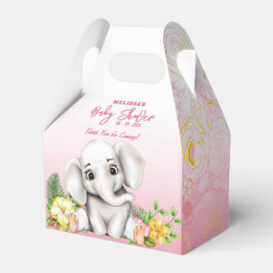 Elephant Safari Baby Shower Favor Box