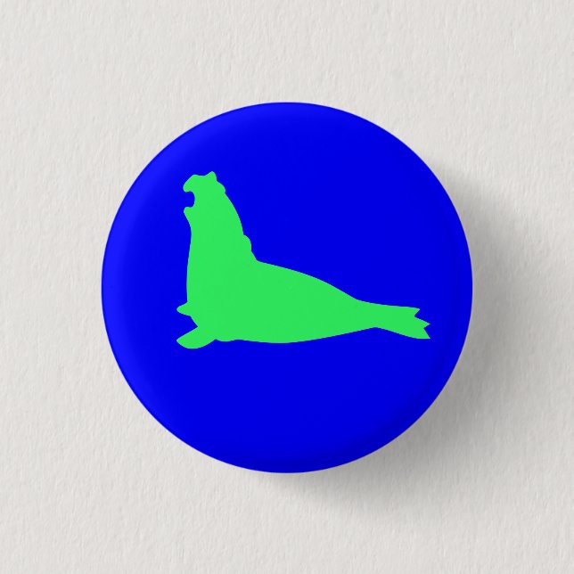 Elephant Seal Button Green (Front)
