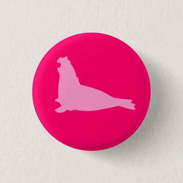 Elephant Seal Button Pink (Front)